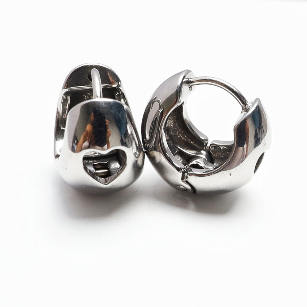 Wholesale Gold-plated Stainless Steel Hollow Love Earrings